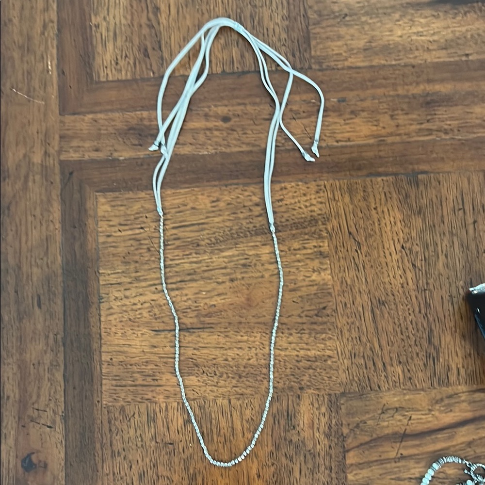 Elegant Silver Beaded Necklace